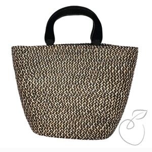WOVEN WHEATSTRAW TOTE BAG